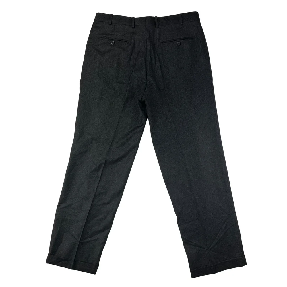 Enzo Mantovani Dress Pants Mens 36x32 Gray Pleated Wool‎ Cashmere Trousers Italy